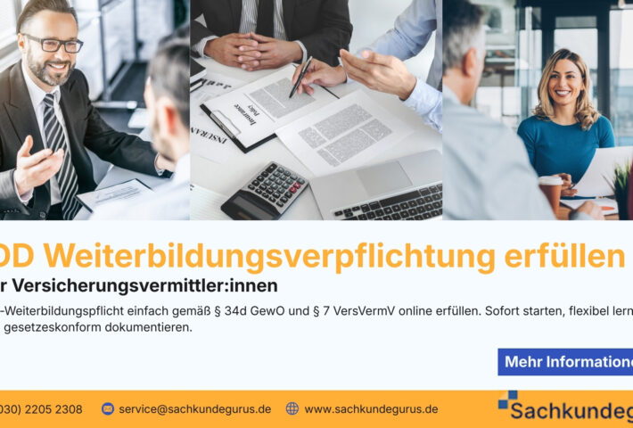 Digitale IDD-Weiterbildung für Vermittler & Unternehmen – 15 IDD-Stunden