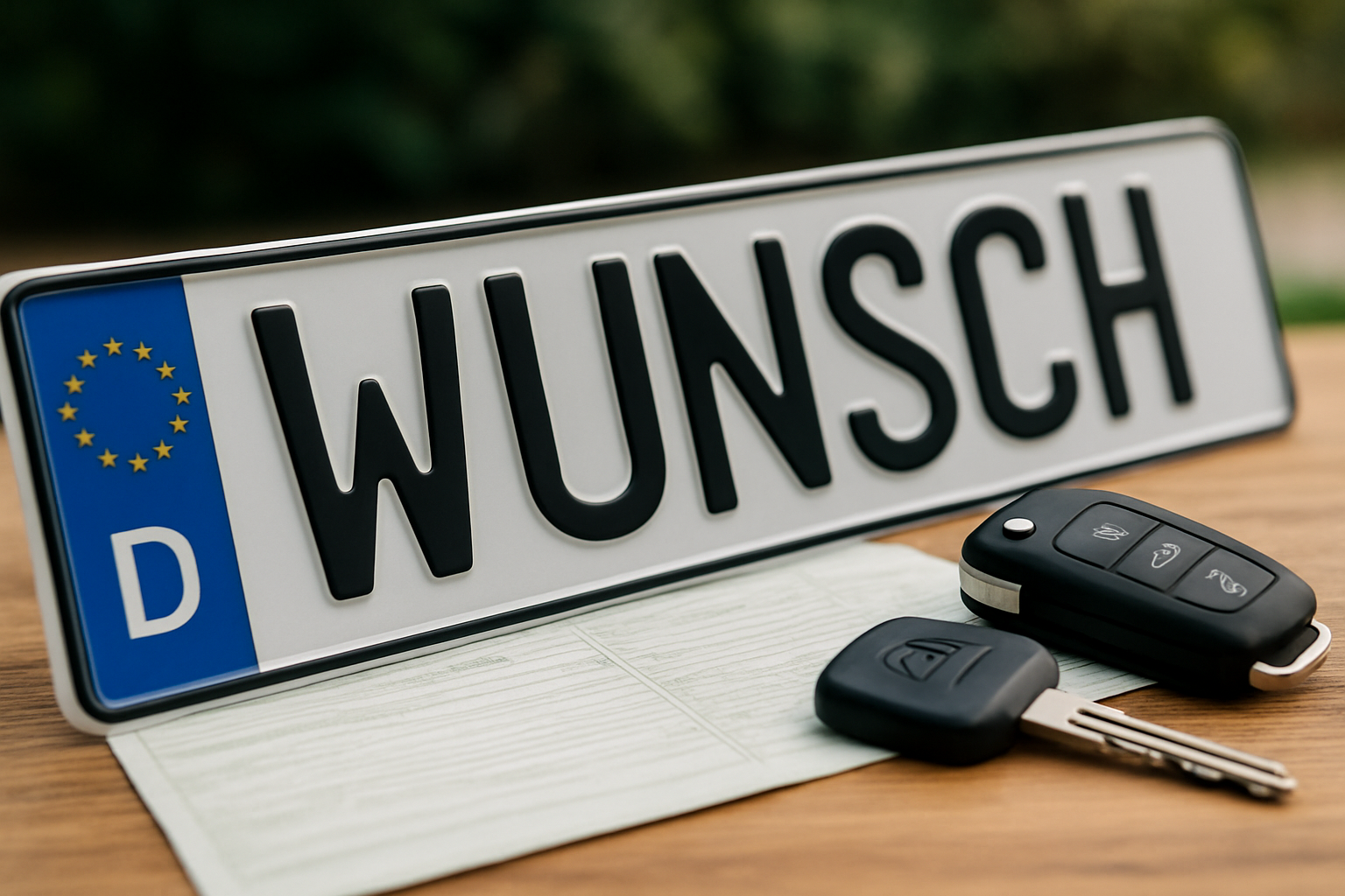 Wunschkennzeichen für spezielle Fahrzeuge
